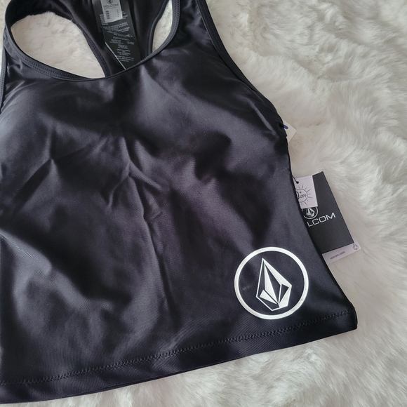 🐠VOLCOM BRAND NEW GIRLS SIMPLY CORE TANKINI BIKINI TOP SIZE S (7/8) - Picture 4 of 5